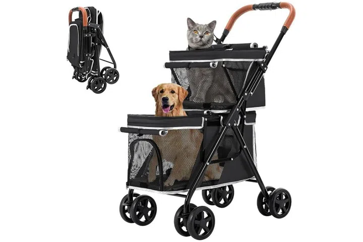 LPOTIUS Double Pet Stroller