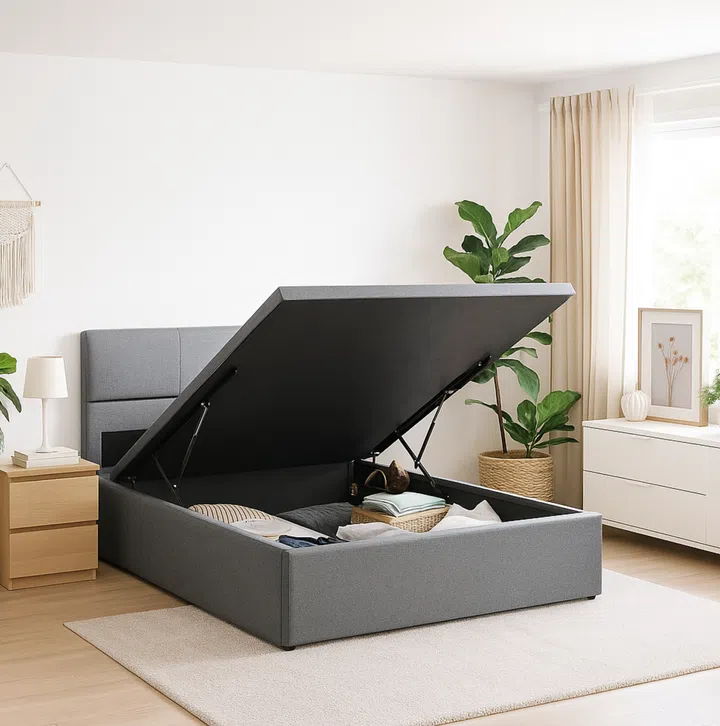 FortyTwo Reena Hydraulic Lift Storage Bed Frame