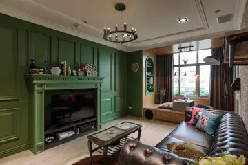 Apartment design with a mix of vintage European and Industrial chic proves that you can combine contrasting looks for a unique style