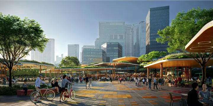 Artist’s impression of a future Central Business District in the URA Draft Master Plan 2025.