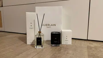Guerlain's Rive Rose home candle and diffuser. Image by Jyn Teo