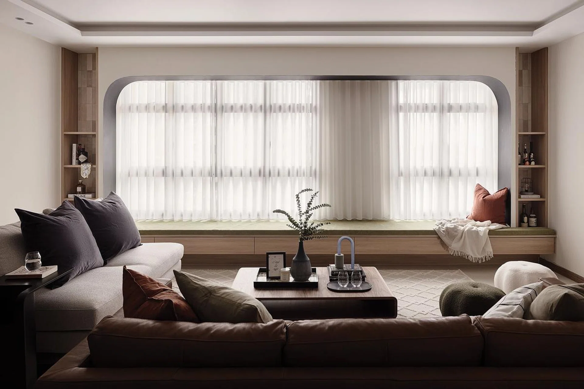The design team carefully considered and planned the furniture dimensions before anything was fabricated or purchased to ensure the right scale and proportion.