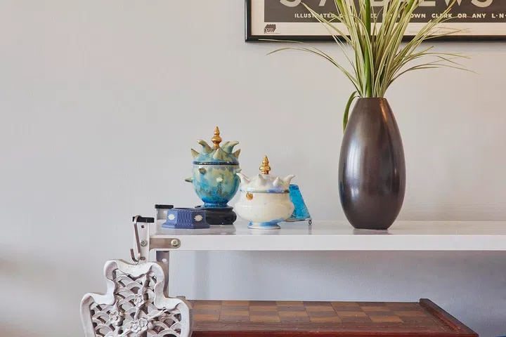 Objects collected over decades sit alongside family heirlooms, reflecting Ivan’s longstanding interest in art, travel and design.