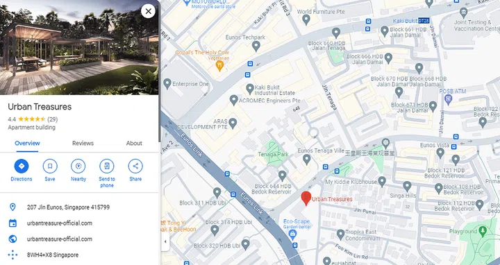 Urban Treasures condo map location