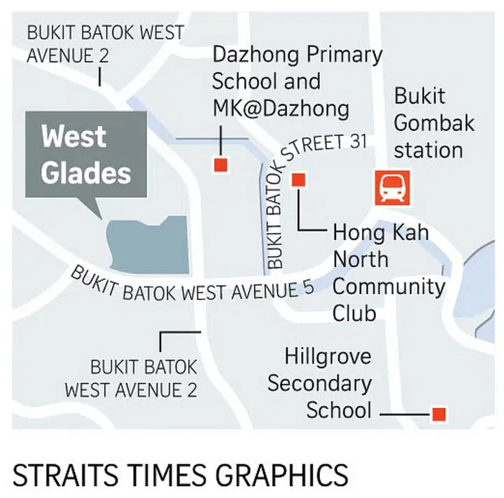 Map of Bukit Batok West Glades BTO: Mud water leaking into drains