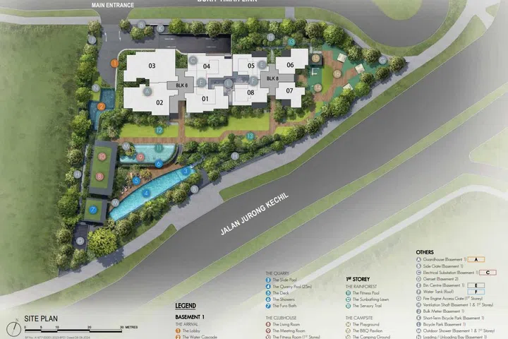 Artist's impression of the 8@BT condo site plan.
