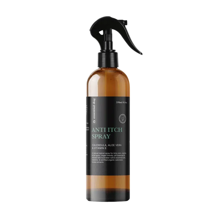 Australian pet brand, Essential Dog’s anti-itch spray.