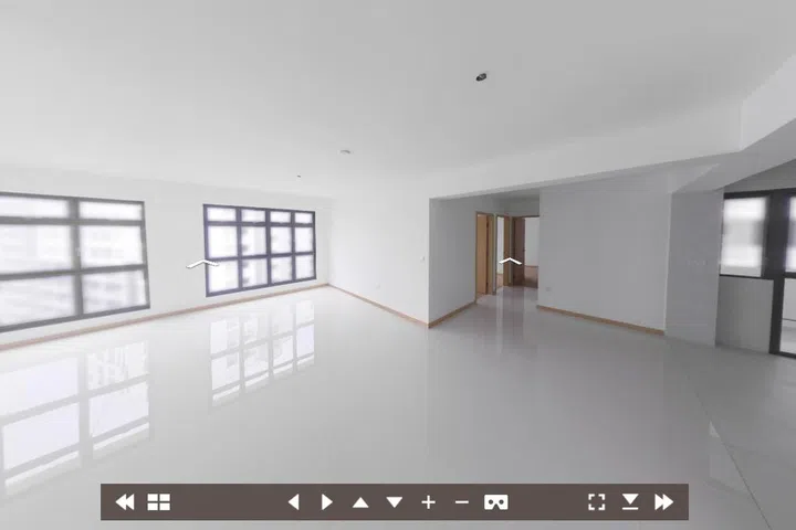 Virtual tour of an open-kitchen plan 5-room HDB flat (113 sqm) in Rivervale Shores BTO.