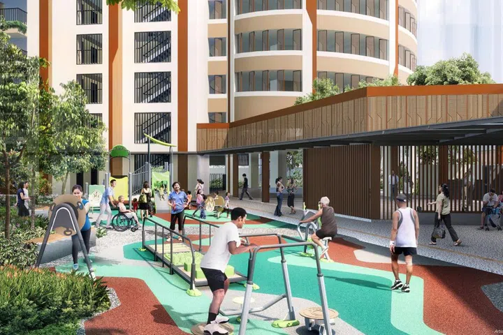 Marsiling Ridge BTO fitness corner.