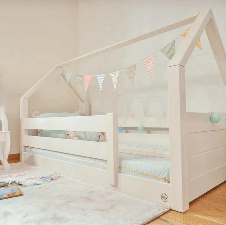 Kids Haven low floor Montessori bed with roof