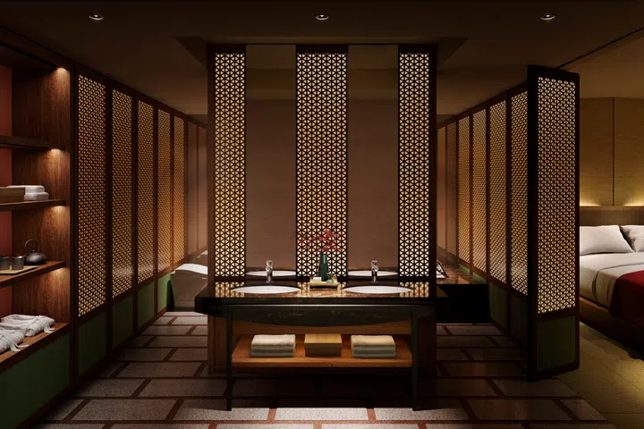 The GM Series: Torii (鳥居) faucet featured in a bathroom.