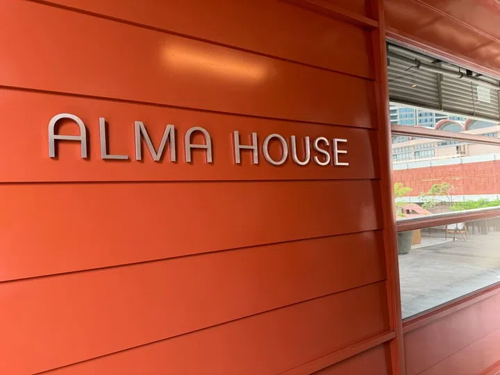 Alma House sign brandished clearly, it’s hard to miss.