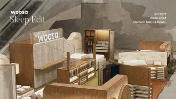Woosa Sleep Edit pop-up at Clementi Mall runs from 5 to 11 October 2026.