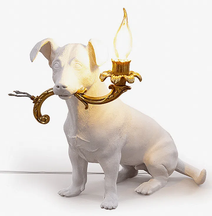 Seletti Rio dog resin lamp 34cm, $375, from Selfridges.