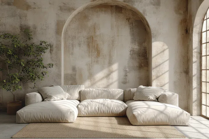minimalist microcement furniture design decoration style inspiration idea