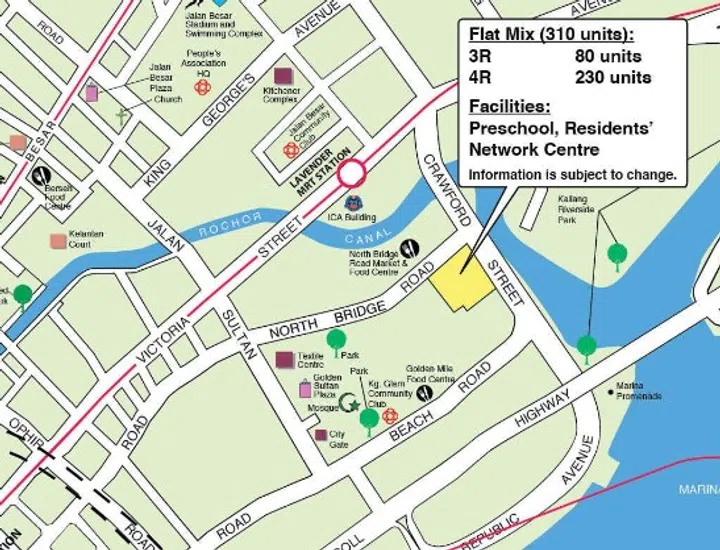 Map showing location of Crawford Heights (Prime) HDB BTO launched in the October 2024 BTO sales exercise. 