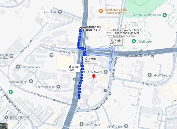 Bidadari Alkaff Courtview HDB is a short 5- to 6-minute walk from the nearest Woodleigh MRT Station.