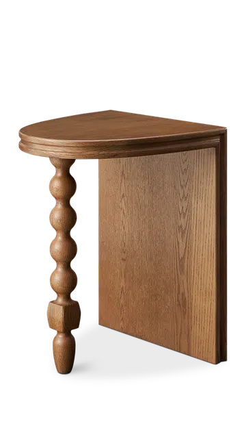 Castlery Tan France Tarin Side Table in all-wood.