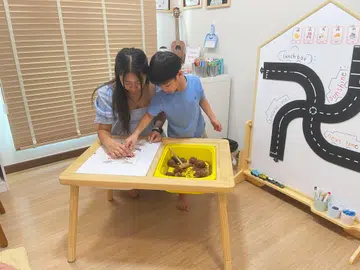 Their home is tailored to allow her adaptiveness while teaching.