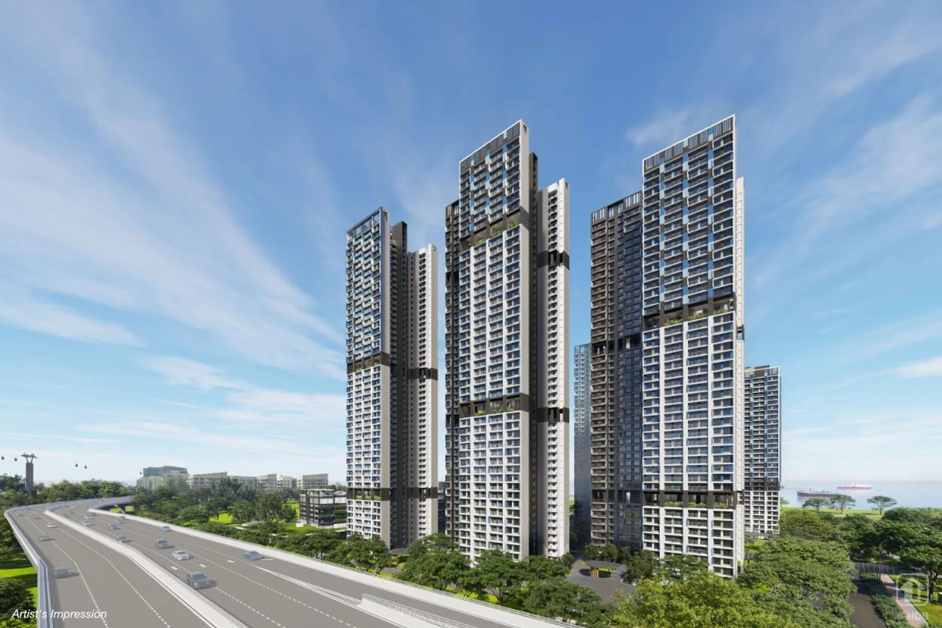 Artist’s impression of Berlayar Rise BTO launched in the June 2026 HDB BTO sales exercise.