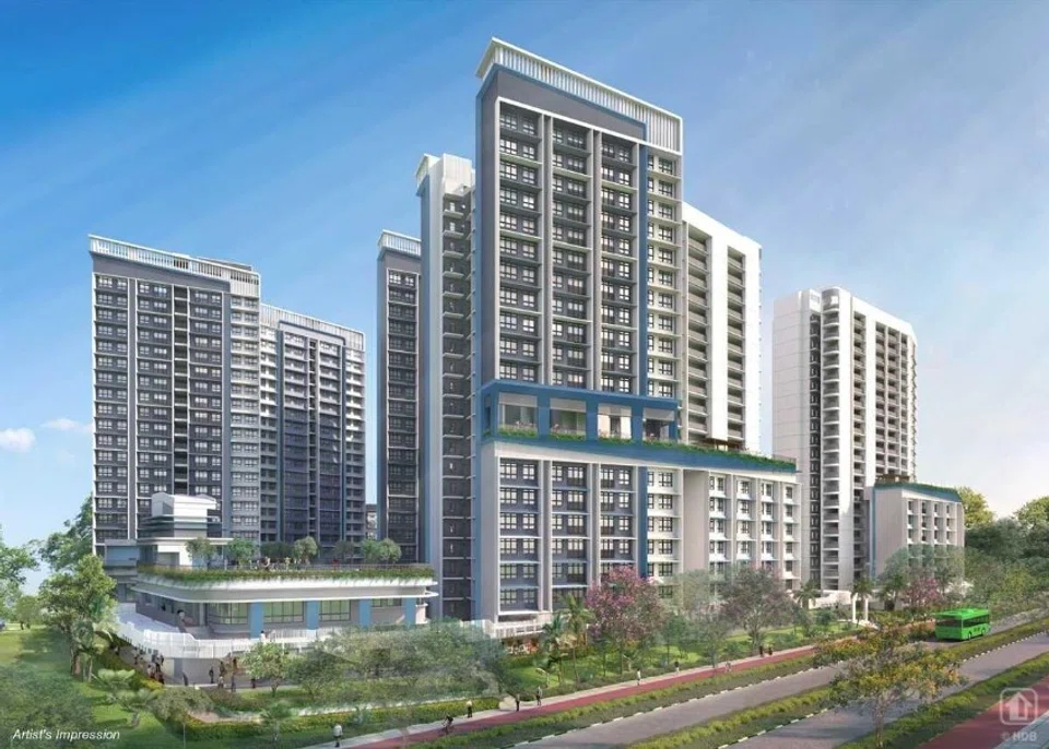 Artist's impression of the Bayshore Palms HDB BTO project launched in October 2024 BTO exercise.