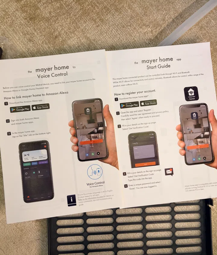 Mobile app setup instructions for the Mistral ÉlanPure 5-in-1 Smart Dehumidifier & Air Purifier (product code number MDH1603DW).