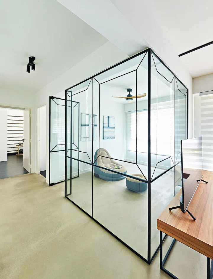 House Tour: 3-Room BTO in Punggol with $80,000 Zebra Prints, Black & White Renovation