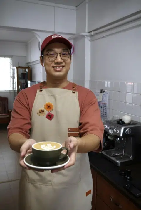 Mr Alvin Lee and his Osmanthus Latte.