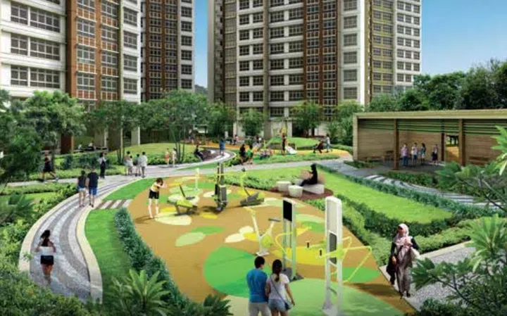 Artist's impression of Tampines Green Flora.