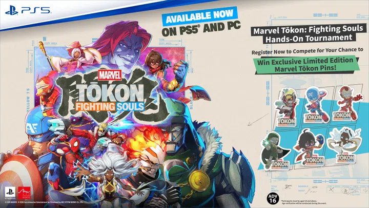 Marvel Tōkon: Fighting Souls Tournament: Compete in a hands-on gaming showdown on PS5/PC to score exclusive limited-edition pins 7–9 August & 14–16 August (2:00 PM – 6:00 PM) at Sony Store Wisma Atria.