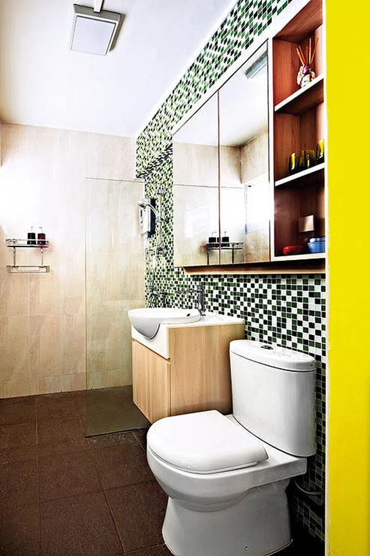 bathroom, renovation, wall finisihes, wall materials, mosaic, tiles