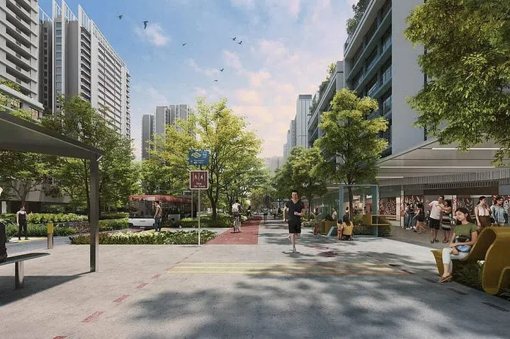 A new street called Bayshore Drive will be at the centre of the estate, and will include a 400m “transit priority corridor”, as well as shops and other commercial, recreational and medical facilities. PHOTO: HDB
