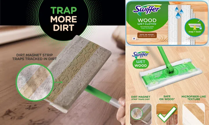 Swiffer Sweeper Wet Wood Floor Mopping Cloths, $24.75
