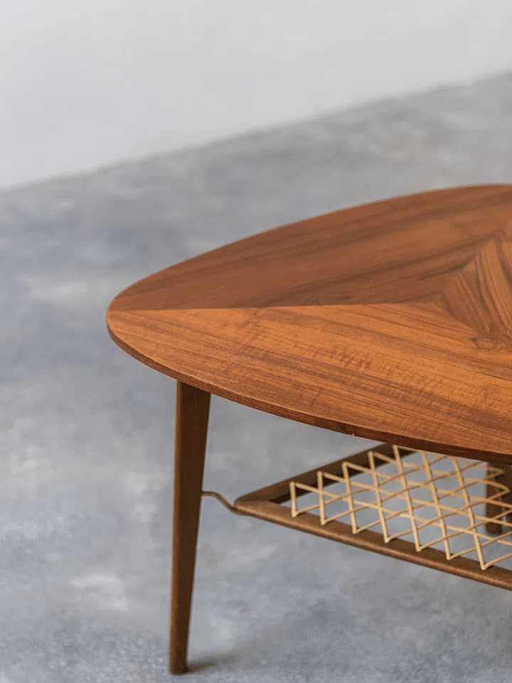 A Danish organic coffee table on display at Noden.