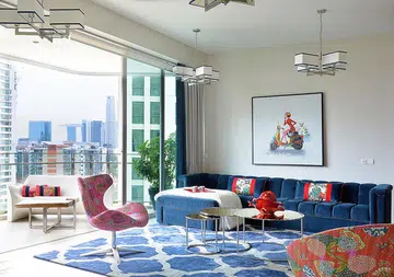 An Australian lady's eclectic 2-bedroom condominium filled with art. Interior design by Wendy Smith at Design Intervention