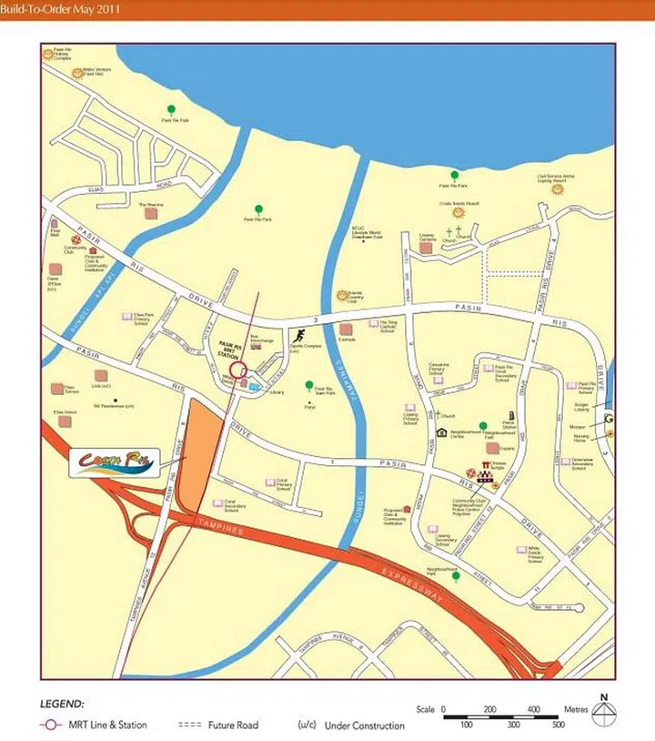 Pasir Ris Costa Ris HDB PDF Brochure map view screenshot
