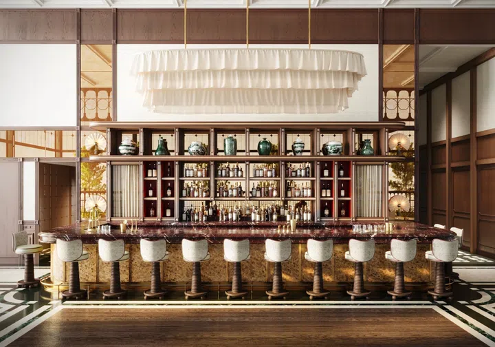 Lu Bar in the NoMad Hilton Singapore Hotel.