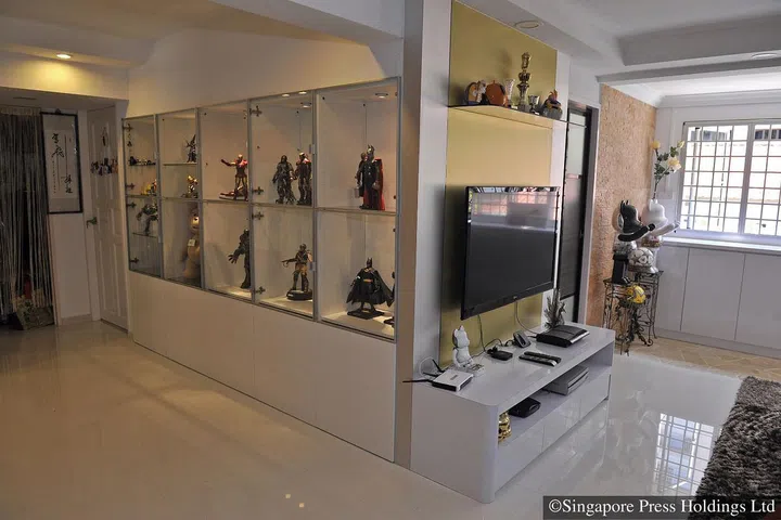 TV host Lee Teng’s prized possessions include his cabinet of toys.