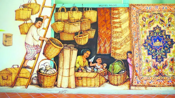 singapore mural at kampong glam