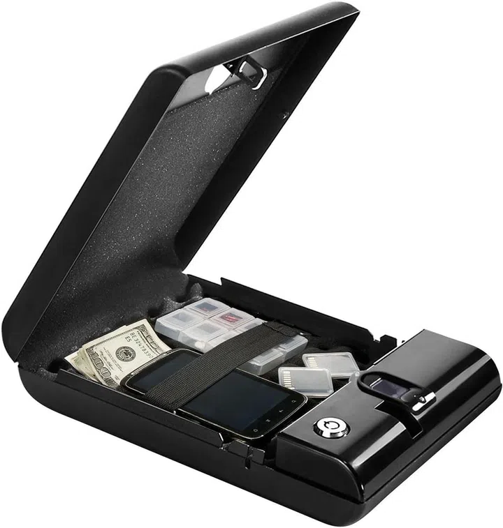 barska black portable safe box