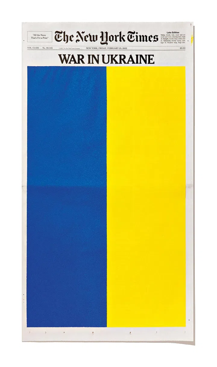 Sho Shibuya
INVASION
Friday, February
25, 2022. 305 x
559 mm / 12 x 22
in. Acrylic. War
erupts in Ukraine,
as Russia batters
the nation with
artillery strikes.
Evacuations
begin.