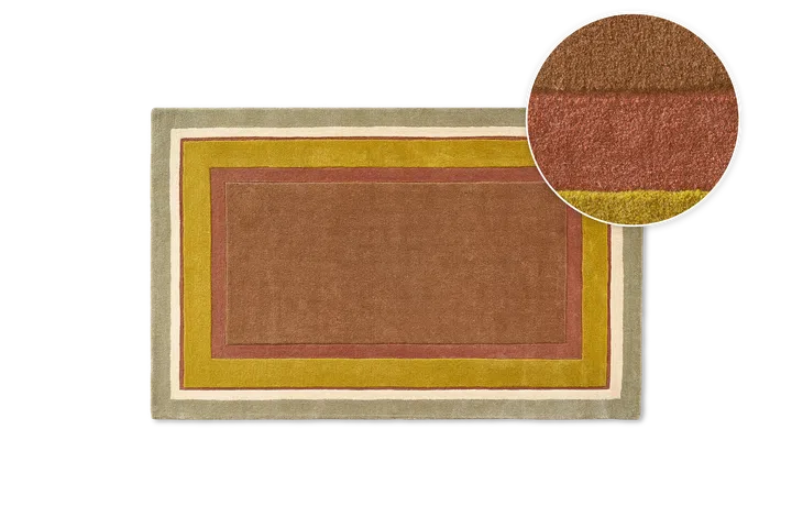 Castlery Tan France Maya rug (153 x 244cm).