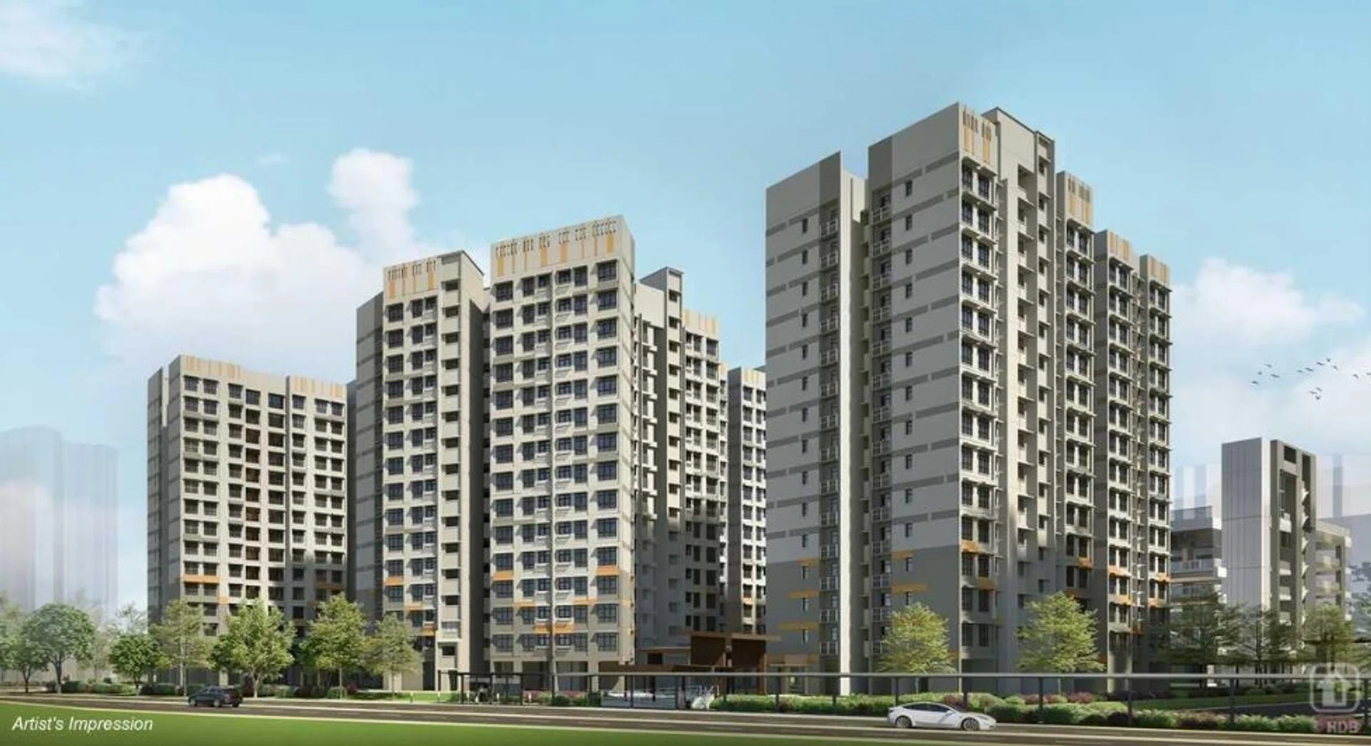 Artist’s impression of Yishun Glade – Standard (Oct 2025 Build-To-Order) located along Yishun Street 31 and Yishun Ring Road.