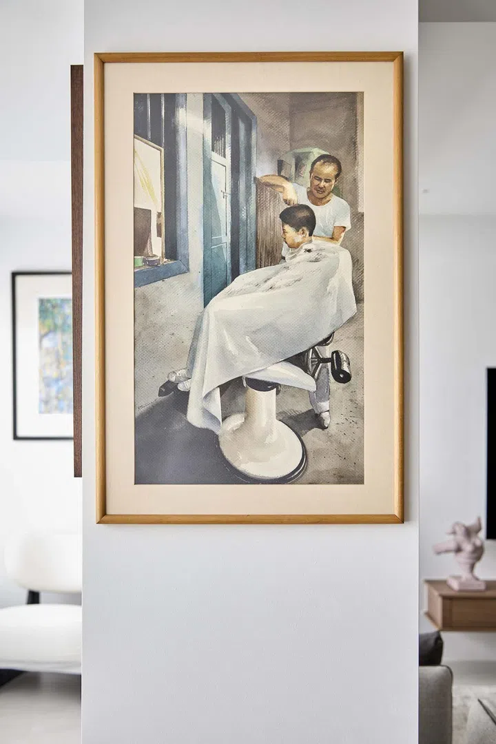 Homeowner Thomas commissioned an artwork depicting his father at work along Club Street.