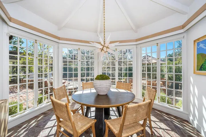 Lots of windows offer views of the landscaped grounds.