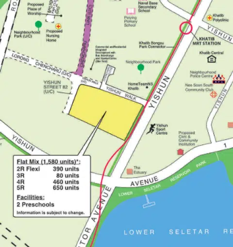 This October 2026 BTO development in Yishun is bounded by Yishun Walk and Yishun Avenue 2.