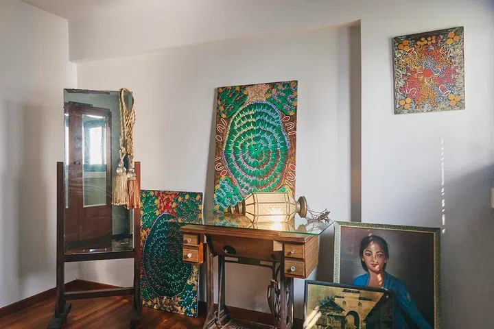 Artworks, heirlooms and collected travel finds are layered throughout the home, reflecting Ivan’s design background and years spent gathering pieces with personal meaning.