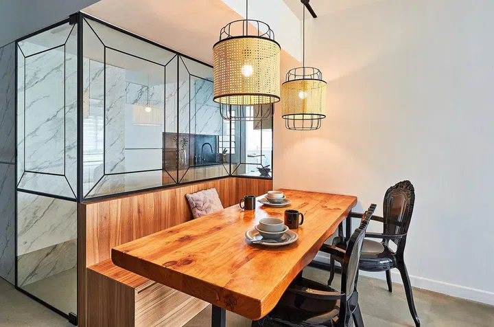House Tour: 3-Room BTO in Punggol with $80,000 Zebra Prints, Black & White Renovation