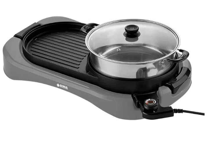 SONA Electric Steam Boat with BBQ Grill SHG 2752