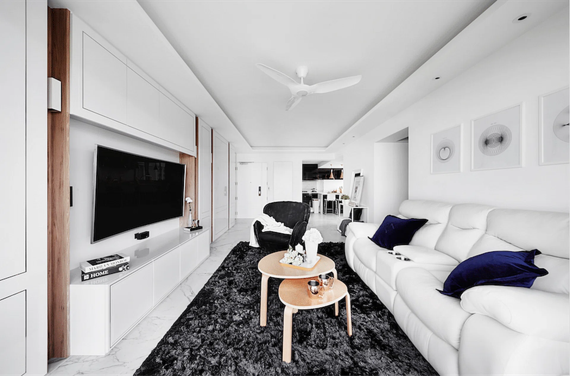 Modern Black and White House Interior Design in Singapore